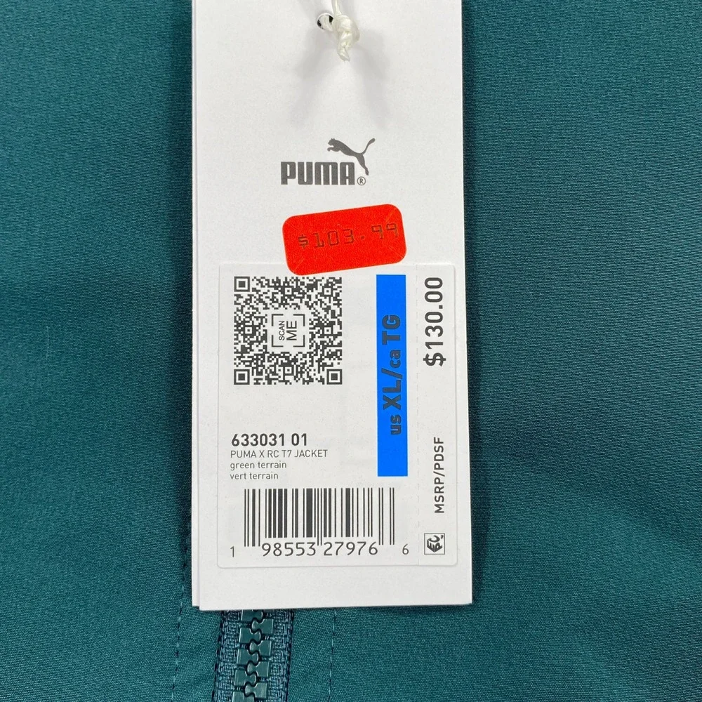 Puma Golf x Reigning Champ T7 Track Jacket Green Terrain Mens XL NEW